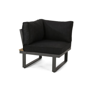 English Elm Christopher Knight Home® - Sterling Stylish Corner And Coffee Table Set – Compact Outdoor Seating With Faux Wood Accents 68939.00FGRY