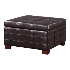 OSP Home Furnishings Detour Strap Ottoman Espresso