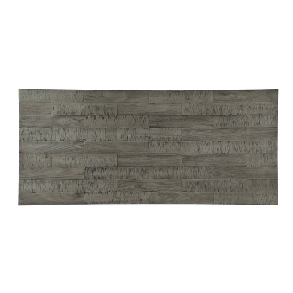 English Elm 3Pc Counter Height Set - Stylish Light Gray Dining Table & 2 Cushioned Benches For Modern Spaces B011S01364