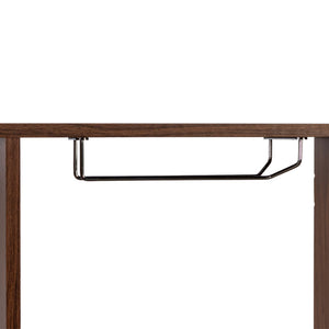 English Elm Large Rustic Wood Wall Mounted Wine Rack with Three Shelves and Stemware Rail Walnut W331P277924