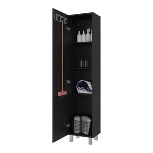 English Elm Natural Finish Slim Tall Cabinet with Fixed Shelves for Laundry and Utility Rooms Wenge B062P476867