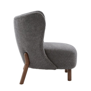 English Elm Swivel Club Chair Barrel Back Faux Leather 360 Degree Turn Living Room Accent Dark Grey N776P246078D