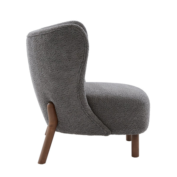 English Elm Swivel Club Chair Barrel Back Faux Leather 360 Degree Turn Living Room Accent Dark Grey N776P246078D