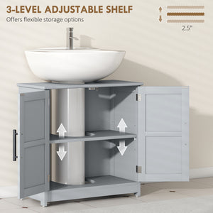 English Elm Bathroom Under Sink Cabinet Dark Green Mdf with Double Doors and Adjustable Shelf T3971P401676