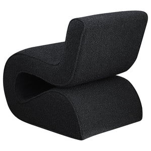 English Elm Austin Charcoal Bouclé Upholstered Armless Curved Chair — Sculptural Modern Accent Seat, Plush Comfort & Luxe Style (29.5"H) B062P299955
