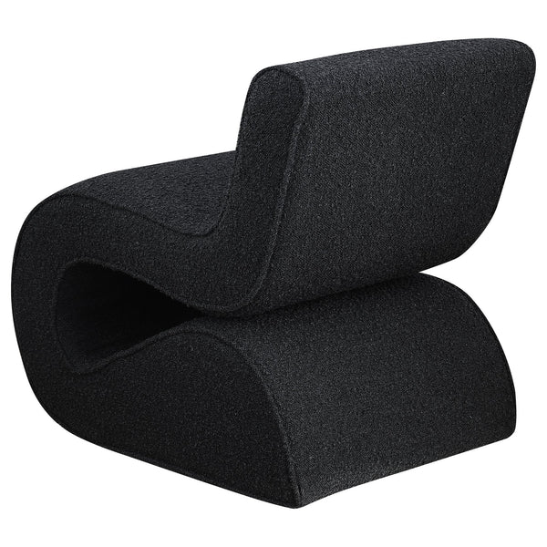 English Elm Austin Charcoal Bouclé Upholstered Armless Curved Chair — Sculptural Modern Accent Seat, Plush Comfort & Luxe Style (29.5"H) B062P299955