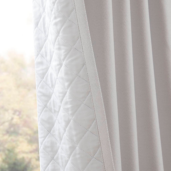 English Elm 2-pk 52x95 Total Blackout Curtain Panels Noise Reducing Embossed Bedroom Set White B035P496616