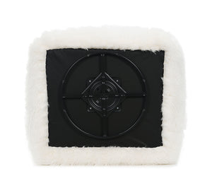 English Elm Contemporary Swivel Chair with Curved Backrest and Metal Legs, Blue Fabric, Contrast Welt Accent White 39 L x 44 W x 33 H B2741P396702