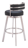 Gimsby Swivel Barstool Black 110044 Zuo Modern