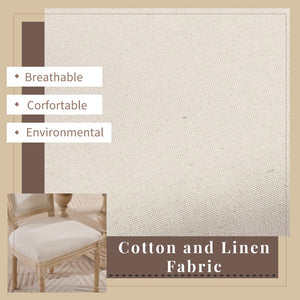 English Elm French Country Dining Chairs Set Of 2 - Upholstered T-Back Design For Elegant Dining & Living Spaces W3426P324548