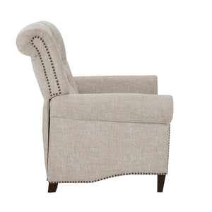 JLA Home Madison Park - Upholstered Aidan Manual Push-Back Recliner — Compact 3-Position Tufted Chair with Nailhead Trim MP103-0609