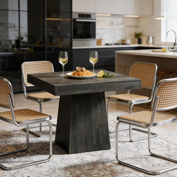 English Elm Stylish Round Coffee Table with Engineered Wood Top and Open Metal Base for Living Rooms T3971P452599
