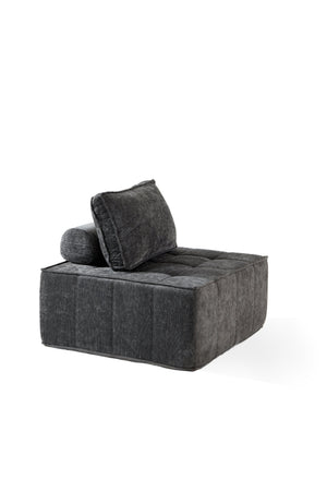 English Elm L-5-seater Modular Floor Sofa Sherpa Corduroy Armless Reclining Lounger for Apartments W1960S00018