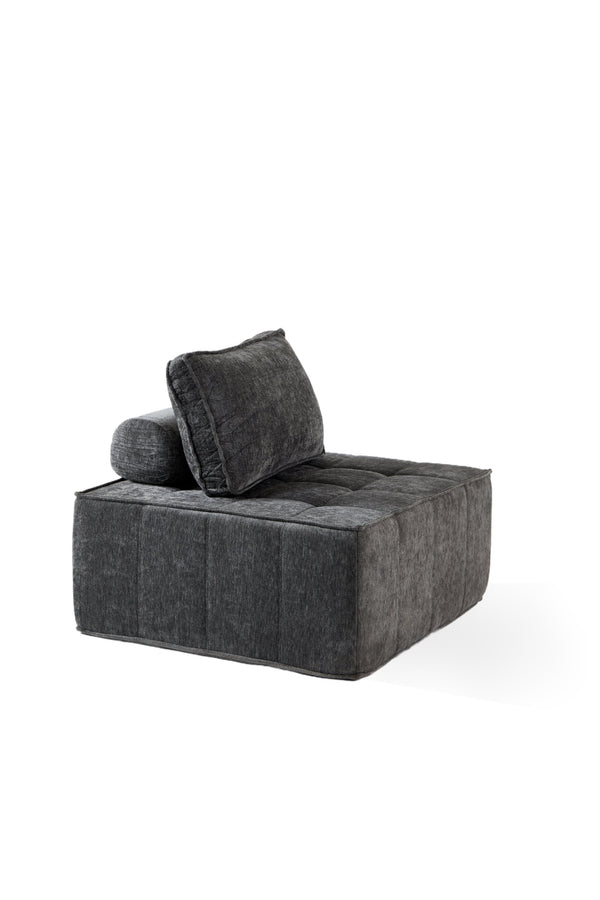 English Elm L-5-seater Modular Floor Sofa Sherpa Corduroy Armless Reclining Lounger for Apartments W1960S00018