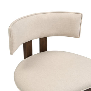 English Elm Christopher Knight Home® - 26" Counter Height Bar Stool with Padded Upholstery and Rubberwood Frame, Contemporary Comfort Set of 2 Beige,Walnut N771P345970T