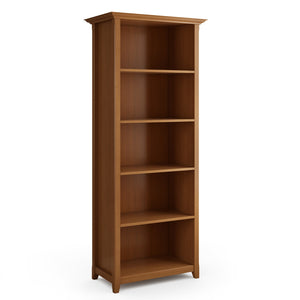 English Elm Amherst 30-Inch Solid Wood Bookcase – Handcrafted Light Golden Brown Storage For Home & Office B136P158329