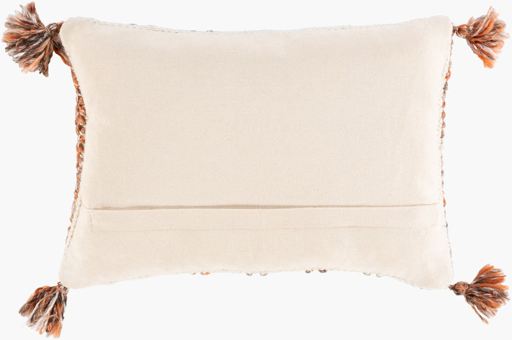Surya Dacia 13"L X 20"W Hand-woven Lumbar Pillow - Global Style, Eco-friendly Cotton & Wool Blend Decor Cream Wool,Polyester,Cotton Dca002-1320d