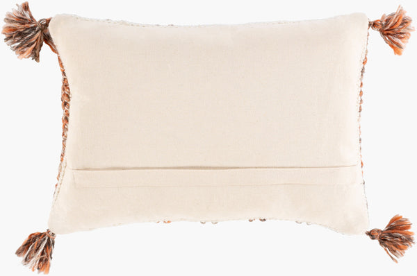 Surya Dacia 13"L X 20"W Hand-woven Lumbar Pillow - Global Style, Eco-friendly Cotton & Wool Blend Decor Cream Wool,Polyester,Cotton Dca002-1320d