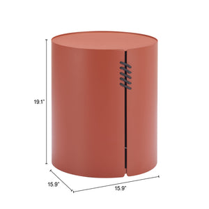 Zuo Modern Bayu Side Table - Modern Aluminum Design With Natural Elements For Versatile Home Or Hospitality Decor Brown Aluminum 704071-zuo-modern