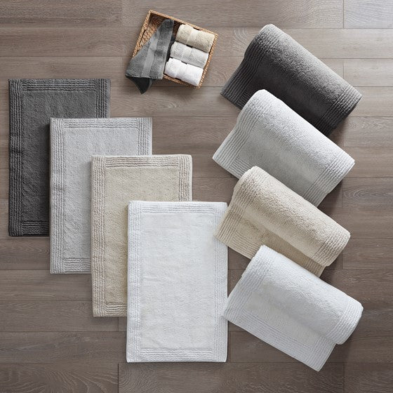 English Elm 100% Cotton Tufted Bath Rug Heavyweight Reversible Spa Cushion for Bathroom Floor B035P203231