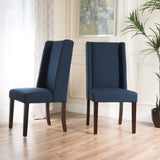 Christopher Knight Home® - Noble House - Rory Contemporary Fabric Wingback Dining Chair - Set of 2