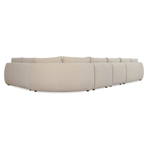 Bernhardt Bernhardt Jules Sectional With Sculpted Curved Silhouette, Plush Seating And Tailored Pillows For Luxe Comfort - Made to Order Beige 175.5" W x 112.5" D x 31.25" H K2084