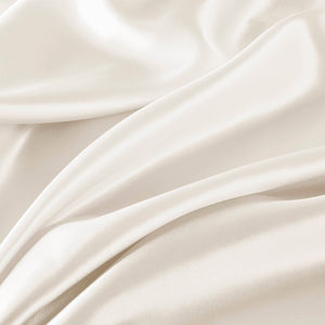 English Elm 4 Luxury Satin Twin Sheet Set - 100% Polyester, Soft Smooth 90g Finish, Deep Pocket Fit & Breathable Comfort Ivory 11.81 L x 9.84 W x 3.15 H B035P319696