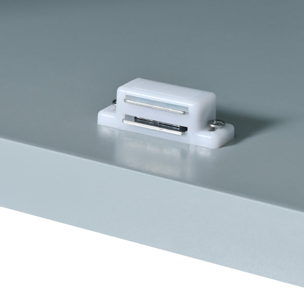 English Elm K&K Kitchen Island with Foldable Countertop, Spacious Mobile Storage Cart, Soft-Close Doors, Durable Rubberwood Top and Locking Wheels Grey-Blue N707P173036G