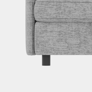 English Elm Love Seat Modular Sectional Sofa with Hidden Storage Mid Century Modern Small Space Grey W680S00131