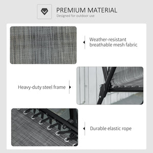 English Elm Outsunny Stylish Two-Person Patio Bench, Triangle-Shaped Outdoor Seating With Decorative Shelf, Gray W2225P174087-GIGA