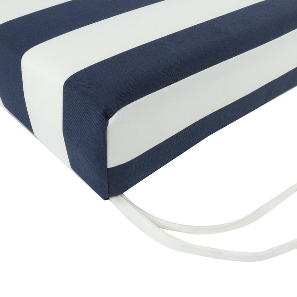 English Elm Outdoor Deep Seat Cushions for Patio Furniture Waterproof Replacement Chair Cushions Durable 24.8x8.27x16.93 Black+ Blue white stripes W419P311823