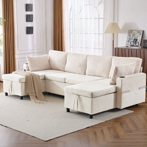 English Elm Swivel Barrel Accent Chair Chenille Tufted Round Club Seat for Living Room Lounge Beige N719S002230A