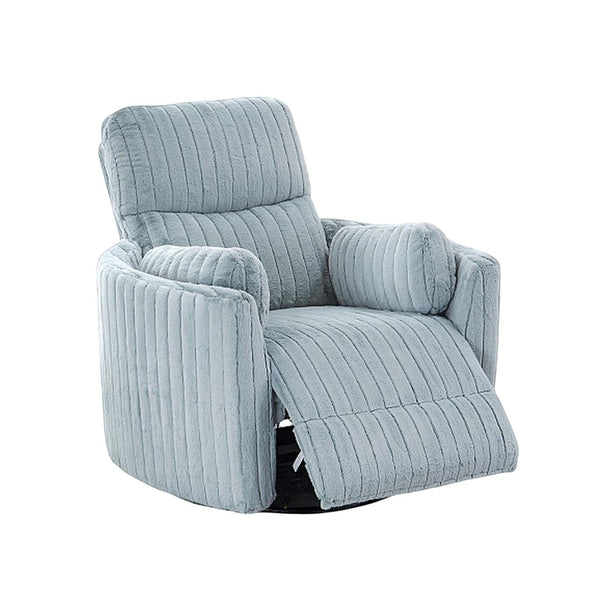 English Elm Contemporary Power Recliner with Plush High-Density Foam, Soft Track Arms, Hardwood Frame, Oversized Seat Sky Blue 39 L x 32 W x 26 H B2741P391180