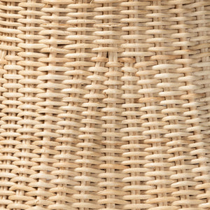 English Elm Bohemian Hand Woven Rattan Pendant Shade Bell Silhouette Scalloped Coastal Decor B2750P467785
