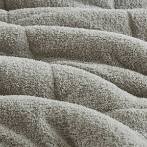 English Elm Comforter Plush twin set with faux feathersoft face and ivory sherpa reverse for cozy warmth and style Grey 23.23 L x 18.11 W x 12.6 H B035P294140