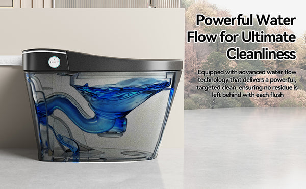 English Elm Unique Intelligent One-piece Toilet with Integrated Bidet Heated Seat and Auto Lid Black W3133P414563