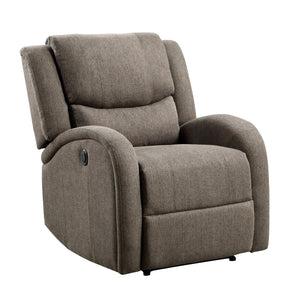 English Elm Modern Power Reclining Chair In Brown Chenille Upholstery - Plush, Contoured Comfort With Solid Frame B011P256234