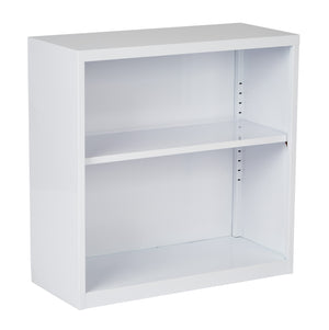 OSP Home Furnishings Metal Bookcase White