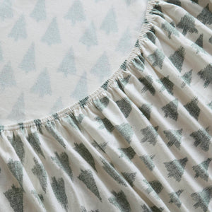 English Elm 4-piece Cal King Cotton Sheet Set with Artisan Ikat Tree Print for Bohemian Bedrooms B035P408383