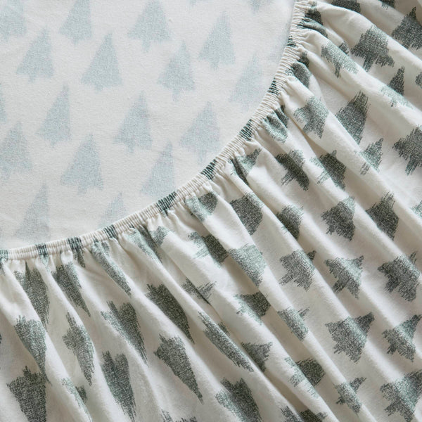 English Elm 4-piece Cal King Cotton Sheet Set with Artisan Ikat Tree Print for Bohemian Bedrooms B035P408383