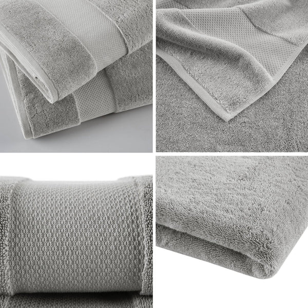 English Elm 2 Turkish Cotton Bath Sheets Set 35x70 Inches - Ultra Absorbent, Plush Spa-Luxe Towels for Home Grey 17.32 L x 12.6 W x 5.91 H B035P319794