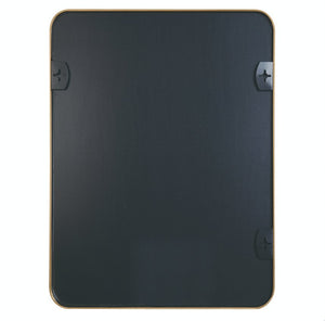 English Elm 30x40 Inch Metal Framed Rectangular Bathroom Mirror 4mm HD Glass Shatterproof Film Modern Design Gold W2203P303034