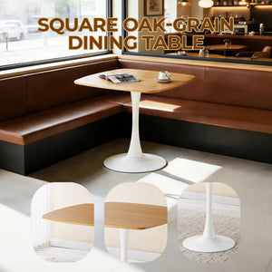 English Elm Halloween Square Pedestal Dining Table Walnut Finish Compact Nook Seating for Two W3766P397282