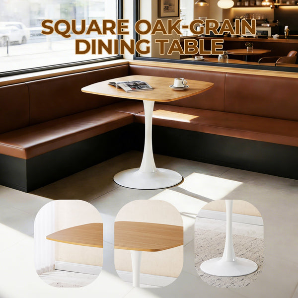English Elm Halloween Square Pedestal Dining Table Walnut Finish Compact Nook Seating for Two W3766P397282