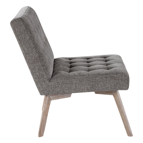 OSP Home Furnishings Sadie Chair in Charcoal Fabric Charcoal Grey