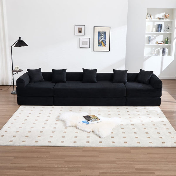 English Elm United We Win Convertible Folding Sofa Bed - Plush Corduroy, Memory Foam Comfort For Any Room! W1568S00248-GIGA