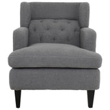 Christopher Knight Home® - Noble House - - Upholstered Accent Chair Tufted Armchair For Living Room And Bedroom, Dark Grey