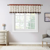 Madison Park Serene Traditional Embroidered Window Valance MP41-5471 Spice