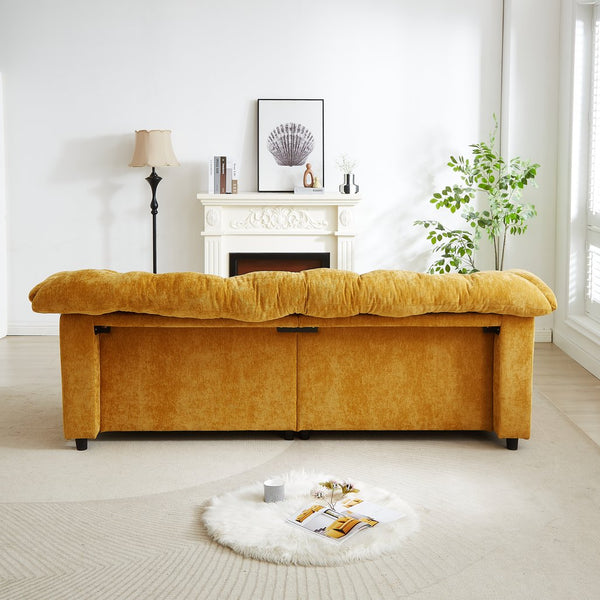 English Elm 94.8" Plush Chenille Cloud Sofa Deep Seat Comfort for Modern Living Rooms W1193S00174