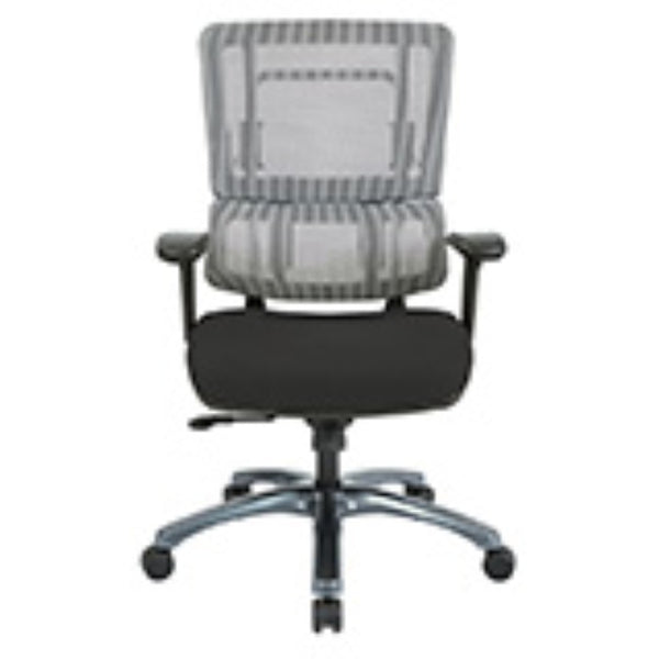 OSP Home Furnishings Vertical Mesh Back Ergonomic Manager Chair with Lumbar Support and Titanium Rolling Base 99667T-3M